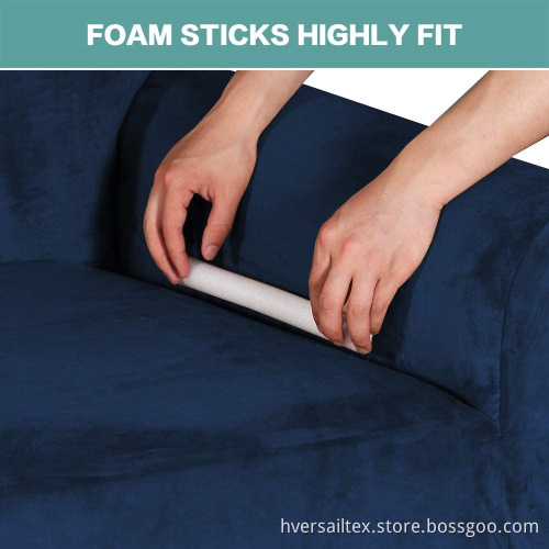 Stretch Velvet Sofa Slipcover Width 72"-96"